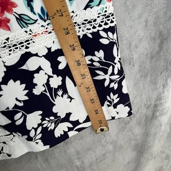 Eliza J women Sleeveless Dress Floral Shift Size 8 Knee Length - Picture 5 of 12